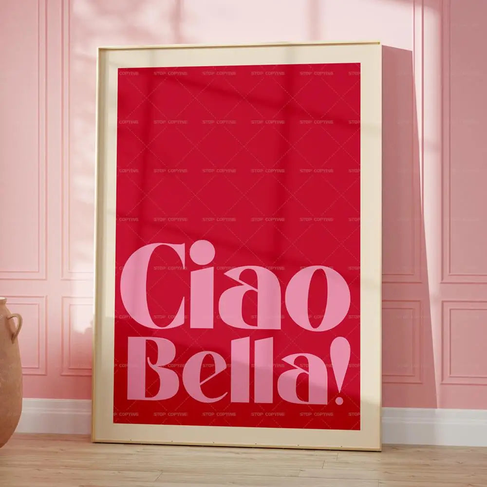 Affiche sur Toile 'Ciao Bella'