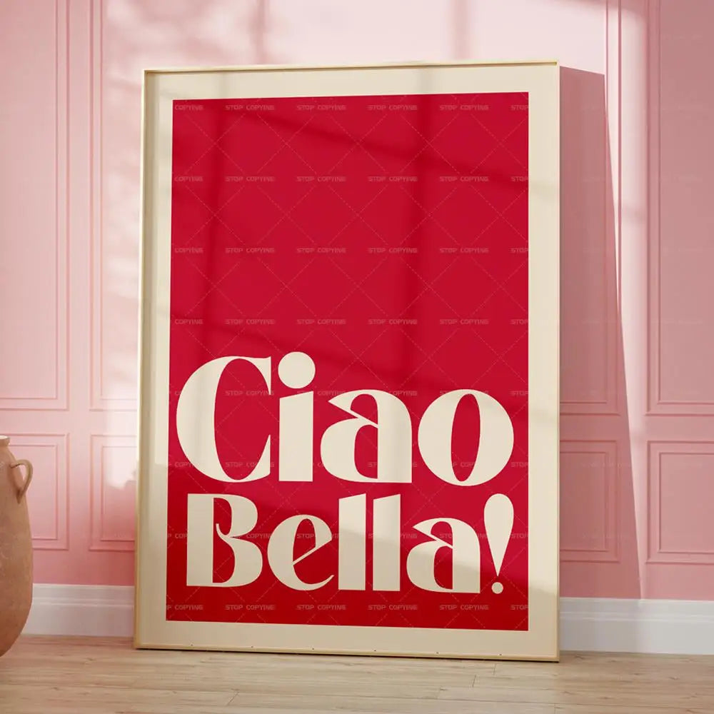 Affiche sur Toile 'Ciao Bella'